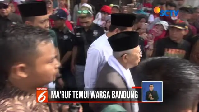 Ma’ruf Amin Temui Warga Bandung di CFD Buah Batu