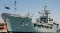 Kapal perang Australia, HMAS Tobruk. (ABC News)