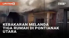 Kebakaran melanda tiga rumah di Jalan Parit Pangeran, Pontianak Utara. Kebakaran ini terjadi pada Selasa (22/10/2024)