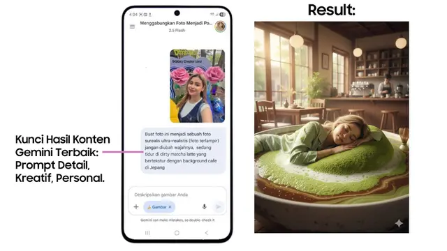Cara Edit Foto Sendiri Menyatu dengan Makanan, Tren Baru Pakai Fitur Gemini AI