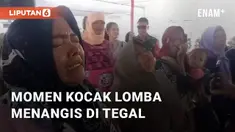 Lomba menangis diadakan di Taman Bermain Purbawahana Tegal. Peserta yang menangis paling natural akan menang