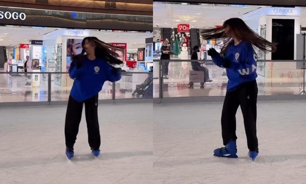 Potret Safeea Anak Mulan Jameela dan Ahmad Dhani Main Ice Skating, Ternyata Jago - Tunjukkan Aksi Berputar