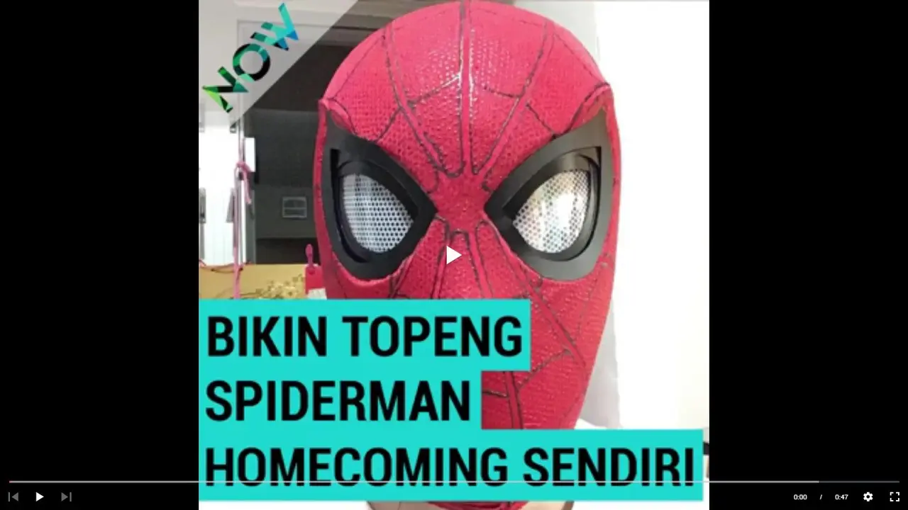 Topeng Spiderman Calvin Lam