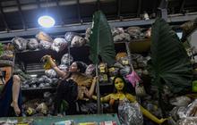 FOTO: Hari Tari Sedunia, Sejumlah Penari Gelar Pertunjukan di Tengah Pasar Gede Solo