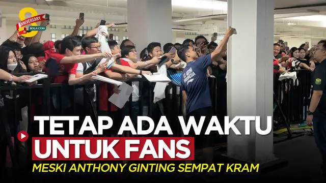 Berita video momen Anthony Ginting tetap meluangkan waktu untuk penggemar meski sempat kram saat konferensi pers di Indonesia Open 2023, Minggu (18/6/2023) malam hari WIB.