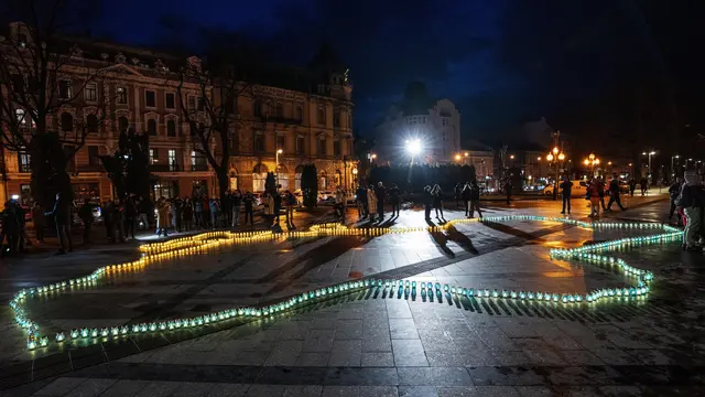 Penghormatan Bagi Korban Perang di Ukraina