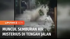 Semburan air mendadak muncul di tengah jalan permukiman warga Bantargebang, Bekasi, Jawa Barat. Warga sempat panik karena genangan air sudah memasuki pekarangan rumah mereka.