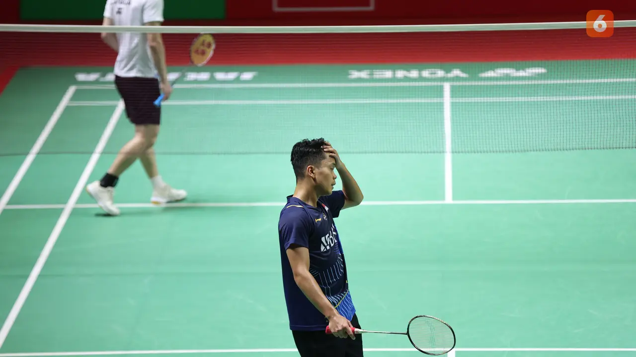 Anthony Sinisuka Ginting di semifinal Indonesia Masters 2024