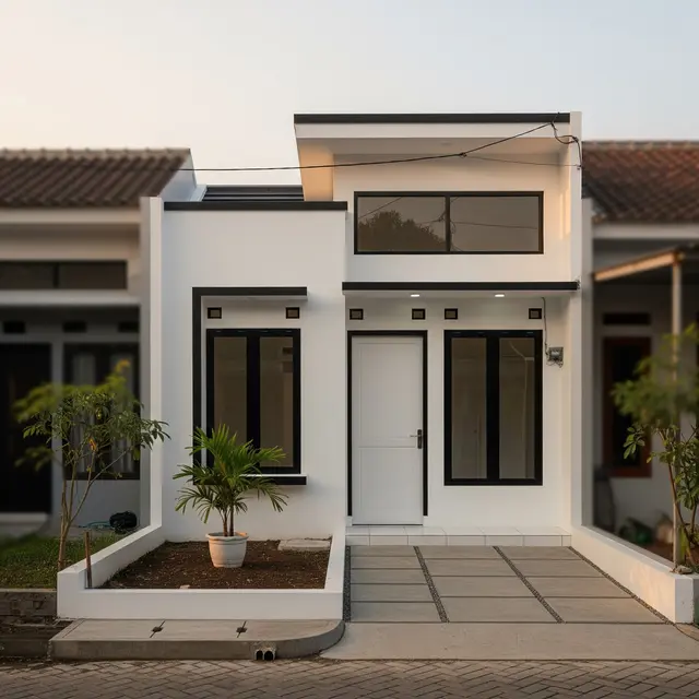 9 Desain Rumah Kecil Minimalis Kombinasi Warna Putih dan Hitam, Elegan di Lahan Terbatas