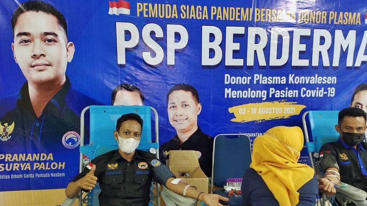 GP NasDem mengadakan aksi kemanusiaan donor darah dan plasma konvalesen