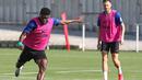 Pemain Atletico Madrid saat mengikuti sesi latihan di Training Complex, Majadahonda, Madrid, Senin (25/5/2020) waktu setempat. Klub-klub Liga Spanyol kembali jalani latihan jelang bergulirnya kompetisi La Liga. (AFP/Handout/Atletico Madrid)