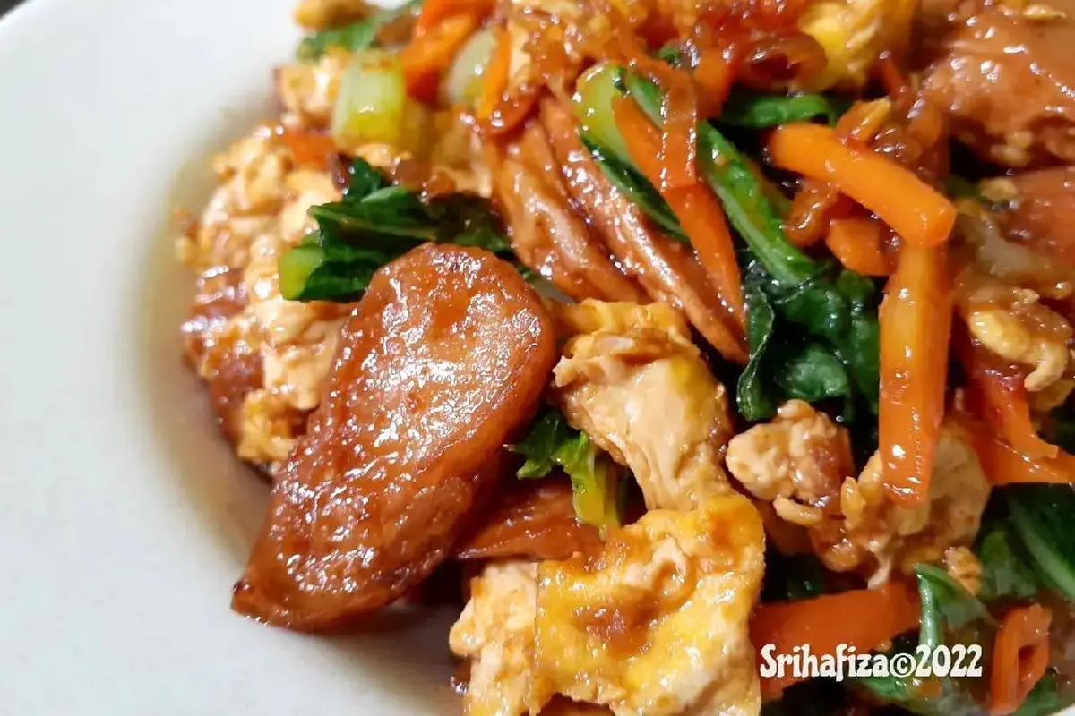 Resep sosis orak arik telur pedas manis @martafarrr