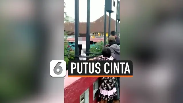 VIDEO: Bikin Lutut Gemetar, Drama Penyelamatan Wanita Putus Cinta