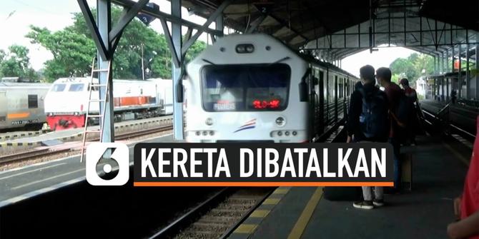 VIDEO: Ratusan Jadwal Kereta di Yogyakarta Dibatalkan, Stasiun Sepi