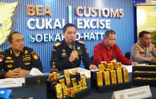 Bea Cukai Amankan Puluhan Kilogram Emas yang Hendak Diselundupkan