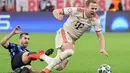 Bermain di hadapan publik sendiri, Bayern Munchen harus mengakui keunggulan Inter Milan dengan skor 1-2. (Alexandra BEIER/AFP)