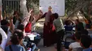 Sekolah-sekolah ditutup dan rusak parah menyusul serangan Israel di wilayah Gaza pada 7 Oktober 2023 lalu. (BASHAR TALEB/AFP)