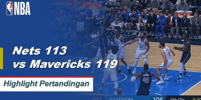 Cuplikan Hasil Pertandingan NBA : Mavericks 119 vs Nets 113