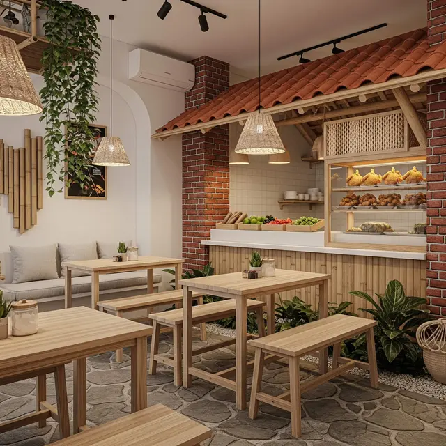 Desain Warung Ayam Geprek Minimalis