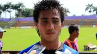 Pemain Persib Bandung, Muhammad Taufiq saat diwawancara wartawan (Suara Bobotoh)