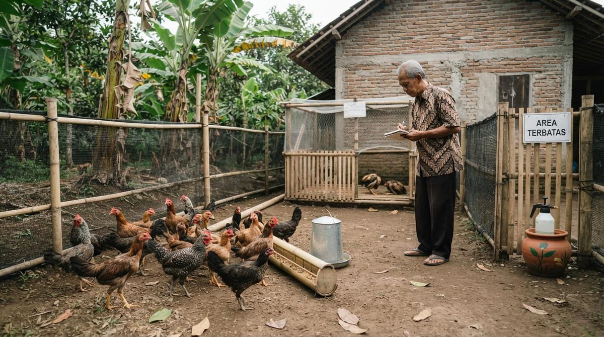 Cara Ternak Ayam Kampung di Halaman Rumah Tanpa Bangunan Permanen