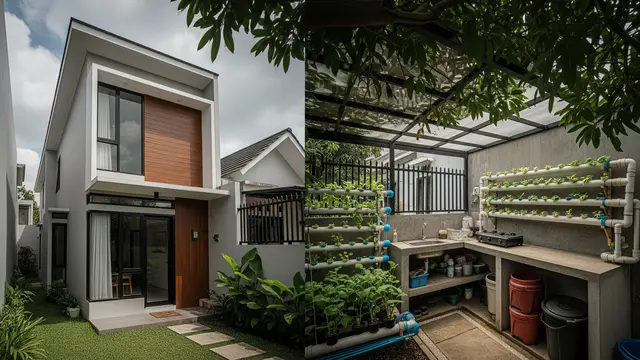 Model Rumah Mungil Tapi Punya Kebun Sayur