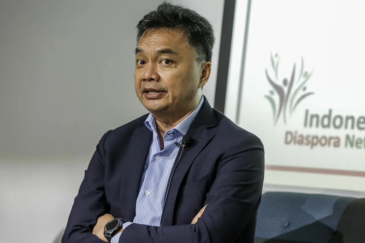 Ketua Board of Trustees Indonesian Diaspora Network Global Dino Patti Djalal, mengungkapkan, kontribusi diaspora Indonesia ke Tanah Air sangat besar. (Fiki/Liputan6.com)