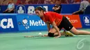 Pada perhelatan BCA Indonesia Open Superseries Premier 2014, Firdasari kalah dari Li Xuerui, 12-21, 19-21, Kamis (19/6/2014) (Liputan6.com/Miftahul Hayat)