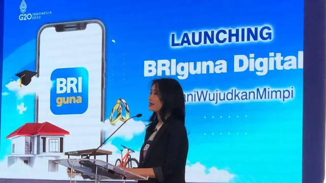 Direktur Bisnis Konsumer BRI Handayani, dalam launching BRIguna digital, Jumat (13/5/2022).