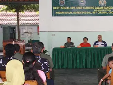 Korem 063/SGJ Baksos Operasi Bibir Sumbing