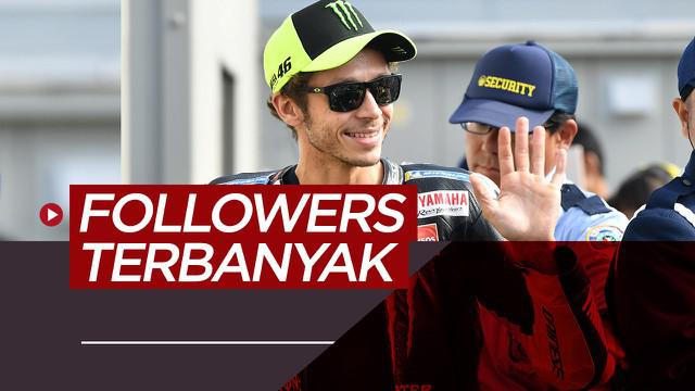 Berita motion grafis Valentino Rossi dan 9 pebalap MotoGP dengan followers Instagram terbanyak lainnya.
