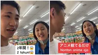 Viral Karyawan Minimarket Fasih Bahasa Jepang. (Sumber: TikTok/@kencampur)
