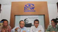 Indonesia Corruption Watch (ICW) menggelar diskusi tentang wacana pemberian remisi oleh Kemenkumham di Kantor ICW, Jakarta, Selasa (24/3/2015). (Liputan6.com/Helmi Afandi)