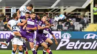 Pertandingan antara Fiorentina melawan Inter Milan di pekan kelima ajang Liga Italia 2021/2022. (ANDREAS SOLARO / AFP)
