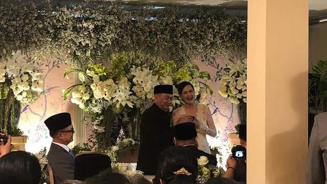 Suasana akad nikah Donna Harun dan Ad Hanafiah (ist)