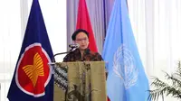 Menteri Luar Negeri RI Retno Marsudi di Markas PBB New York, Amerika Serikat (4/6) (Kementerian Luar Negeri RI)