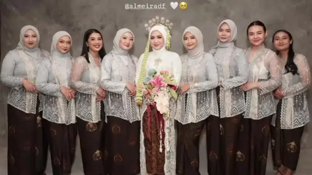 Model Kebaya Brokat Simpel Amanda Manopo saat Jadi Bridesmaid