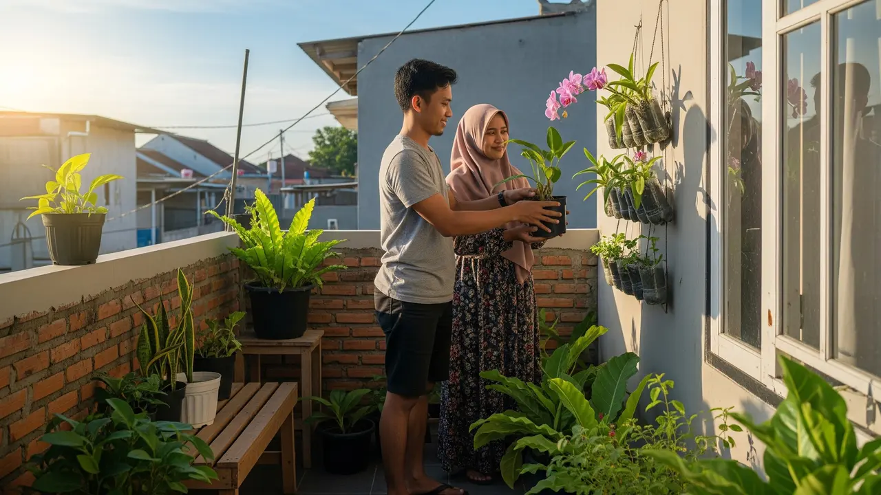Cara Menata Teras Rumah Sempit di Perumahan Subsidi dengan Kebun Vertikal Minimalis