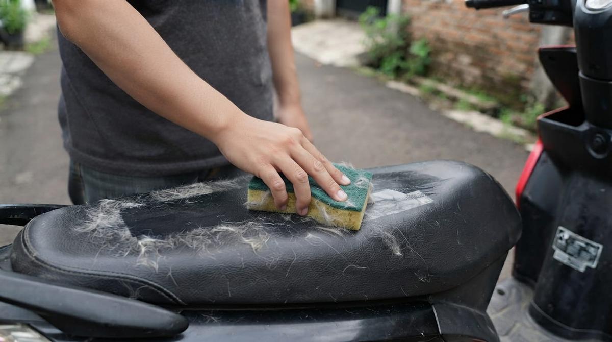 Cara Menghilangkan Bulu Kucing yang Menempel di Jok Motor