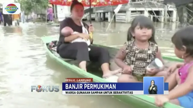 Banjir di Mesuji Timur, Lampung, meluas hingga merendam tiga desa, yaitu Desa Talang Gunung dan Desa Induk Talang Batu.