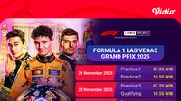 Saksikan dan Nonton F1 GP Las Vegas Grand Prix 2025, Tayang Eksklusif di Vidio