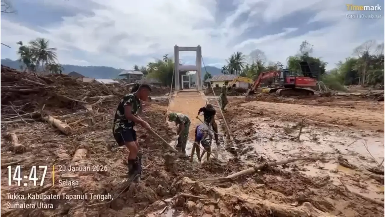 Sejumlah Jembatan Gantung Siap Dibangun di Sumut, Warga Antusias Membantu