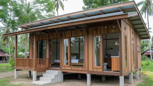 Model Rumah 3 Petak di Desa/Gemini AI