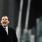 Pelatih Juventus, Massimiliano Allegri, saat laga kontra Cesena (Reuters)