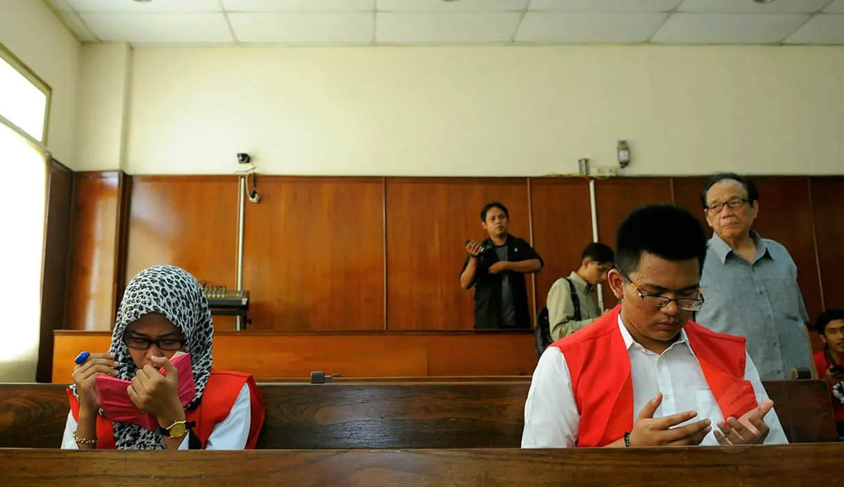 Selasa (19/8/14), sidang perdana kasus pembunuhan Ade Sara digelar di Pengadilan Negeri Jakarta Pusat. (Liputan6.com/Faisal R Syam)