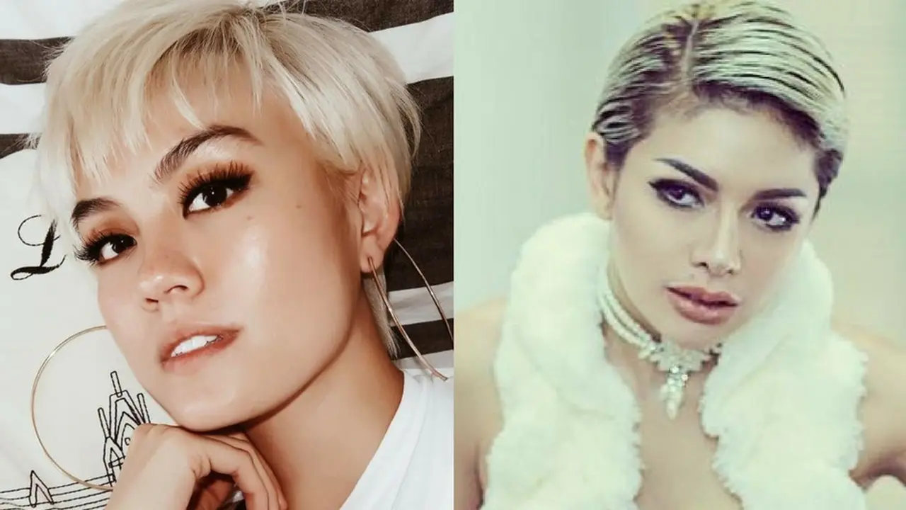 [Bintang] Sama-sama Berambut Bondol, Dandanan Agnez Mo dan Nikita Mirzani Edgy Maksimal. Mana yang Paling Kece?