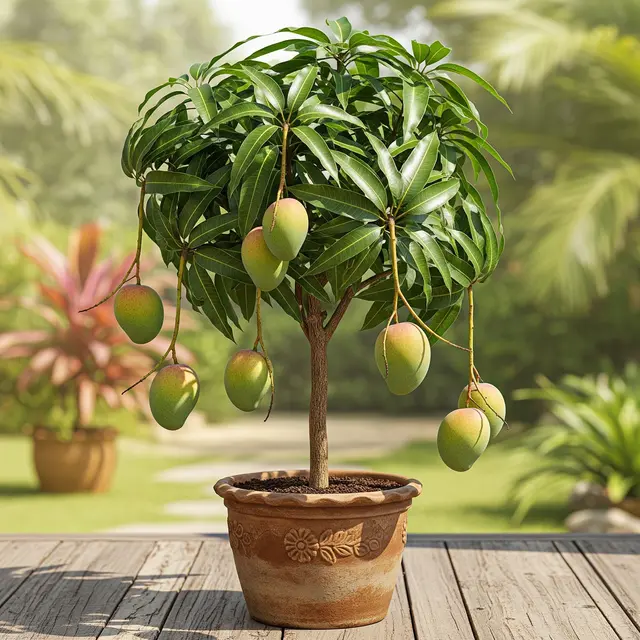 Pohon Mangga Manalagi di Pot (Gemini AI)