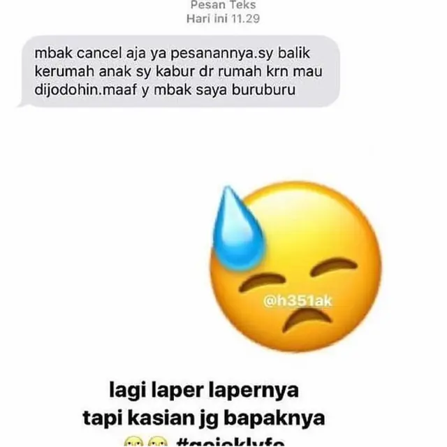 7 Chat Batalkan Pesanan Ojek Online Ini Bikin Ngakak