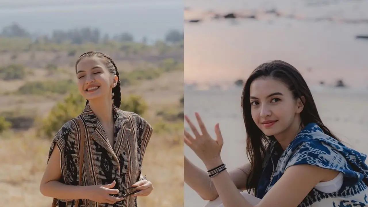 8 Ide Style Liburan Raline Shah Pakai Tenun Ikat Sumba, Bikin Tampilan Stylish dan Kekinian
