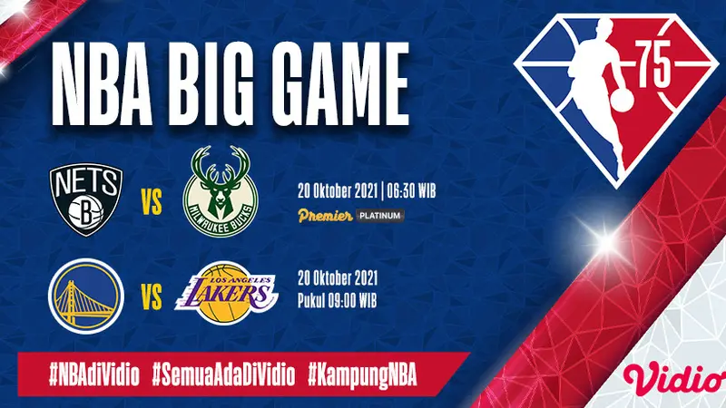 Jadwal dan Live Streaming Pertandingan NBA Big Game 2021/2022 di Vidio